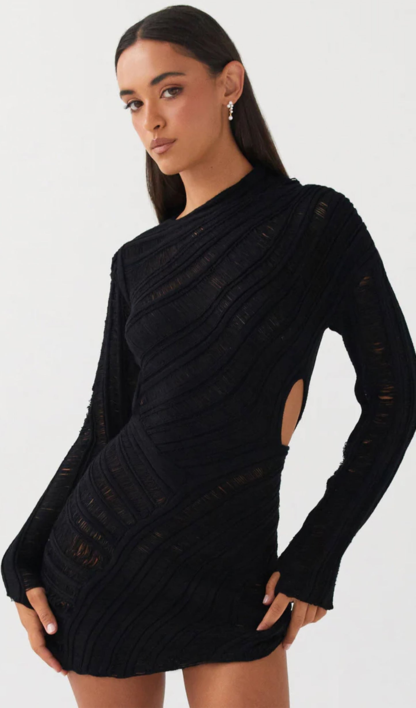 Hollow Out  Mini Dress