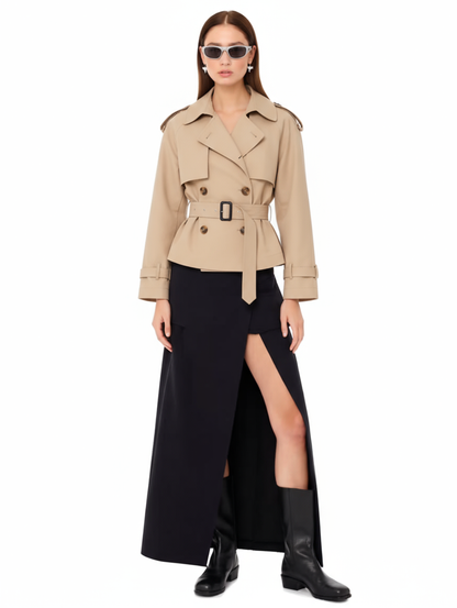 Talia Cropped Trench Coat
