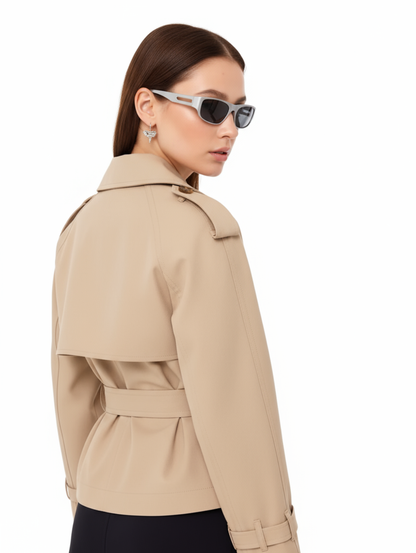 Talia Cropped Trench Coat