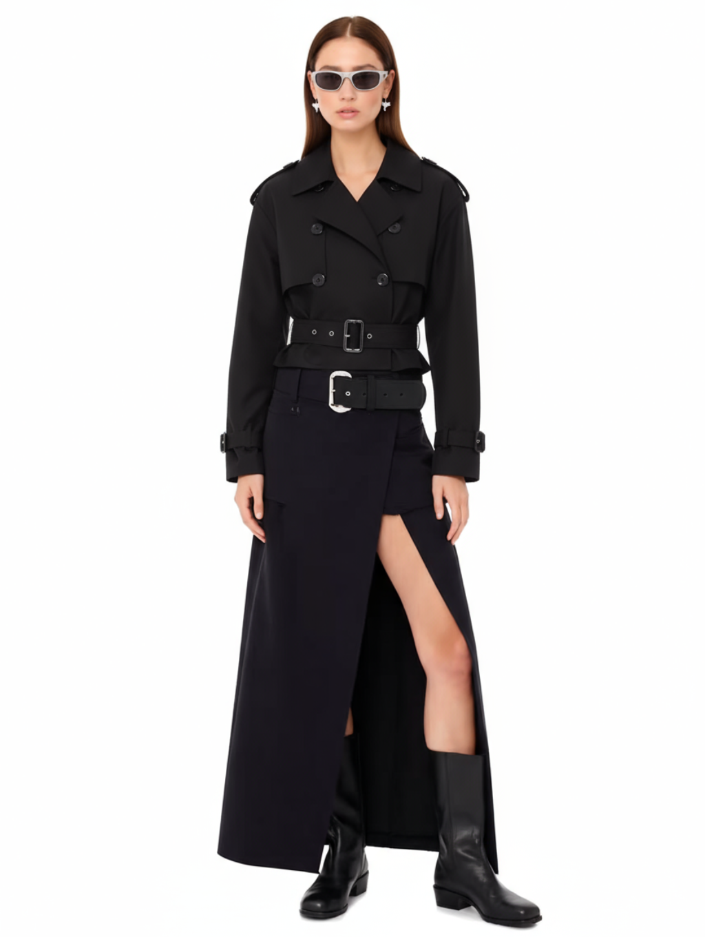 Talia Cropped Trench Coat