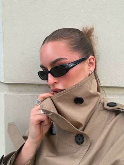 Talia Cropped Trench Coat