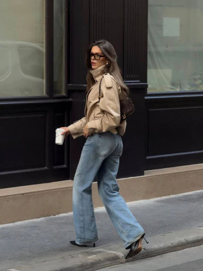 Talia Cropped Trench Coat