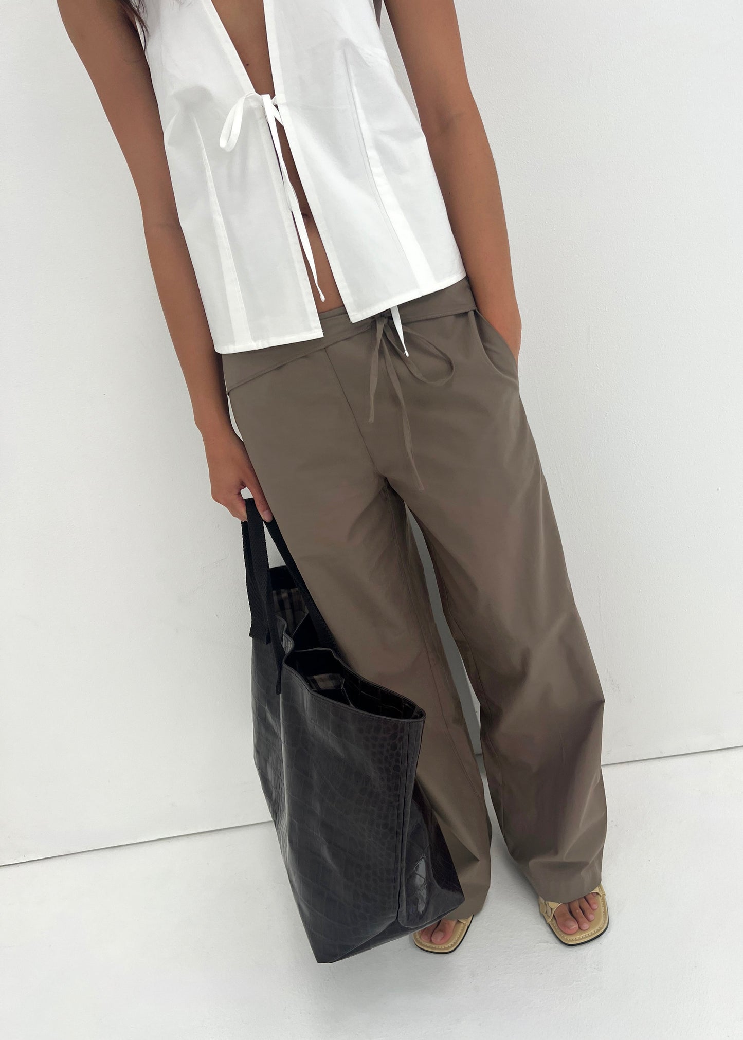 Belted Pant - Clay