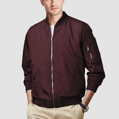 Men's Bomber Jacket Lightweight Windproof Casual Jacket