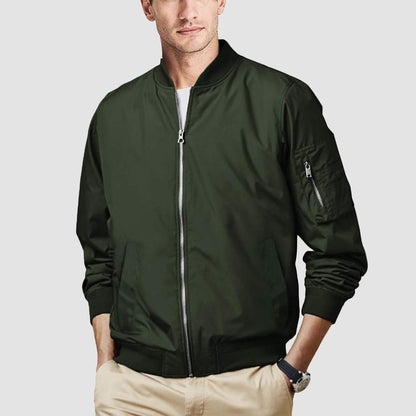 Men's Bomber Jacket Lightweight Windproof Casual Jacket