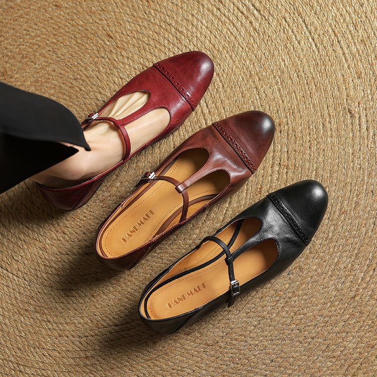 Graneth Genuine Leather Flats