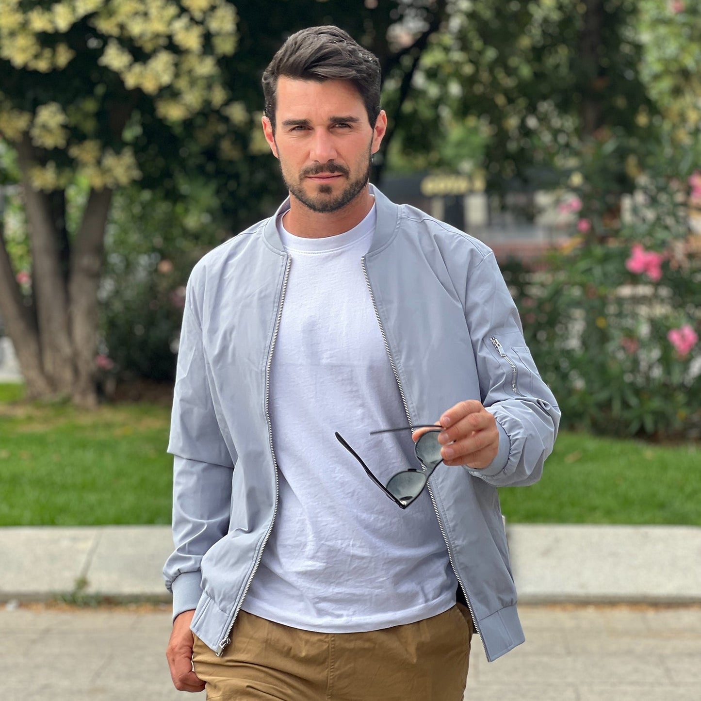 Men's Bomber Jacket Lightweight Windproof Casual Jacket