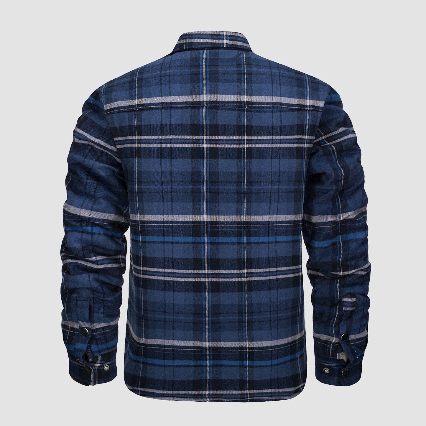 Men's Quilted Flannel Jacket - Warm Winter Padded Shirt
