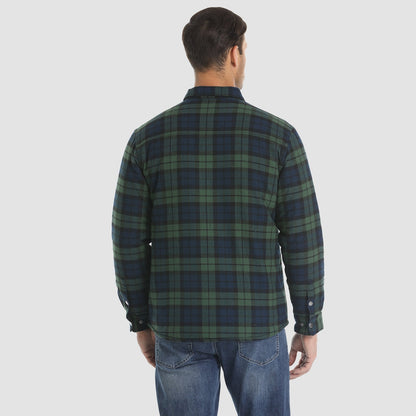 Men's Quilted Flannel Jacket - Warm Winter Padded Shirt